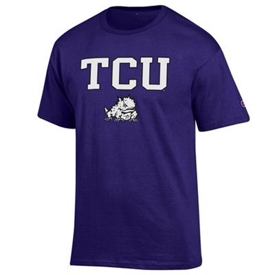 Tcu T-shirt - Purple With Arch Print
