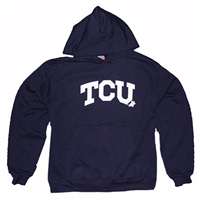 Tcu Hooded Sweatshirt - Purple With Arch Print