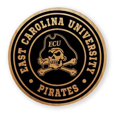 East Carolina Pirates Alderwood Coasters - Set of 4