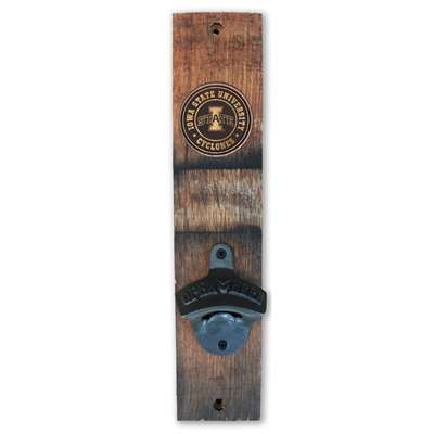 Iowa State Cyclones Barrel Stave Wall Mount Bottle Opener