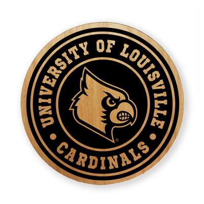 Louisville Cardinals Alderwood Coasters - Set of 4