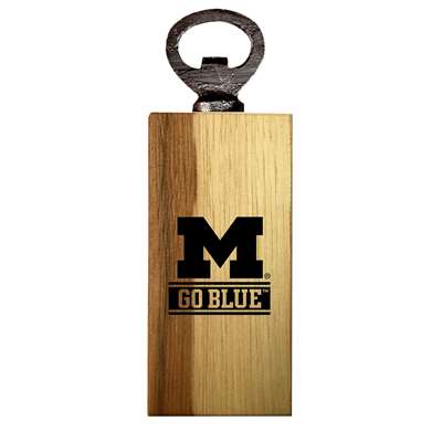 Michigan Wolverines Wooden Bottle Opener
