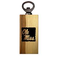 Mississippi Ole Miss Rebels Wooden Bottle Opener