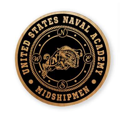 Navy Midshipmen Alderwood Coasters - Set of 4
