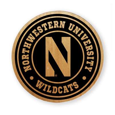 Northwestern Wildcats Alderwood Coasters - Set of 4