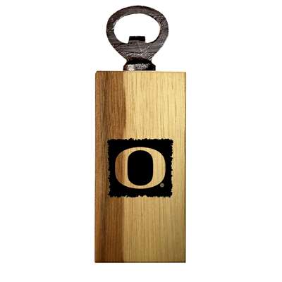 Oregon Ducks Wooden Bottle Opener - O Logo