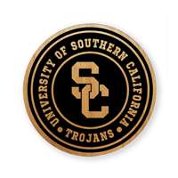 USC Trojans Alderwood Coasters - Set of 4