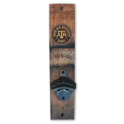 Texas A&M Aggies Barrel Stave Wall Mount Bottle Opener