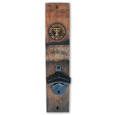Texas Tech Red Raiders Barrel Stave Wall Mount Bottle Opener