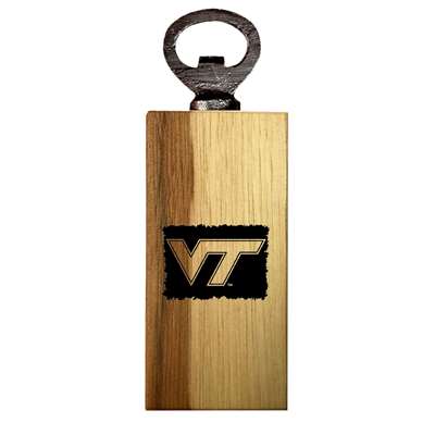 Virginia Tech Hokies Wooden Bottle Opener