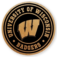 Wisconsin Badgers Alderwood Coasters - Set of 4 -