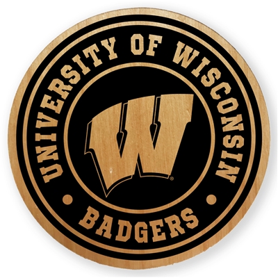 Wisconsin Badgers Alderwood Coasters - Set of 4 -