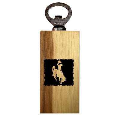 Wyoming Cowboys Wooden Bottle Opener
