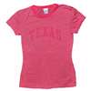 Texas T-shirt - Ladies Ringer By League - Dark Pink