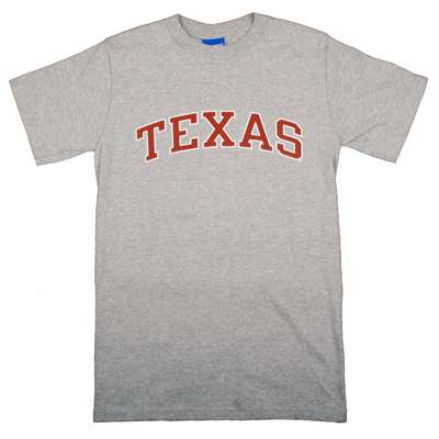 Texas T-shirt - Texas Arched - By Champion - Oxford Gray