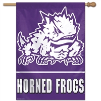 Tcu Horned Frogs Banner/vertical Flag 27" X 37"