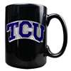 TCU Horned Frogs 15oz Black Ceramic Mug