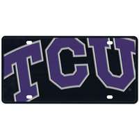 Tcu Horned Frogs Full Color Mega Inlay License Plate