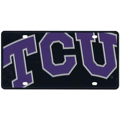 Tcu Horned Frogs Full Color Mega Inlay License Plate
