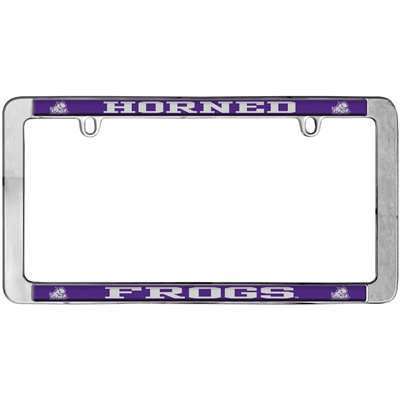 TCU Horned Frogs Thin Metal License Plate Frame