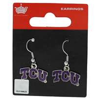 TCU Horned Frogs Dangler Earrings
