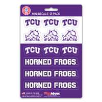 TCU Horned Frogs Mini Decals - 12 Pack