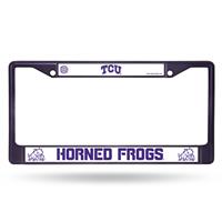TCU Horned Frogs Team Color Chrome License Plate Frame