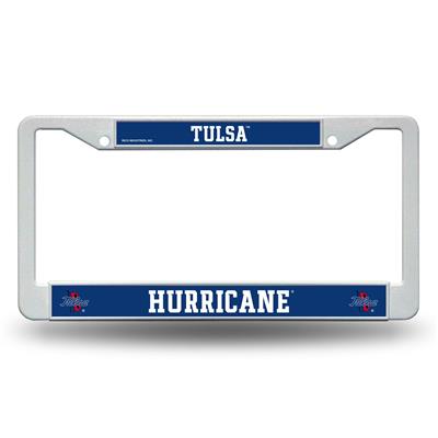 Tulsa Golden Hurricanes White Plastic License Plate Frame