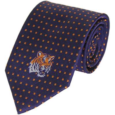 Lsu Tigers Dot Pattern Silk Necktie