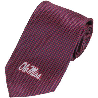 Mississippi Ole Miss Rebels Dot Pattern Silk Necktie