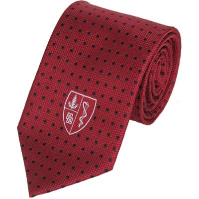 Stanford Cardinal Dot Pattern Silk Necktie