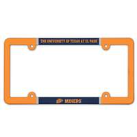 UTEP Miners Plastic License Plate Frame