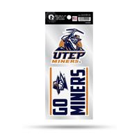 Utep Miners Double Up Die Cut Decal Set