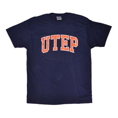 Texas El Paso T-shirt - Blue With Arch Print