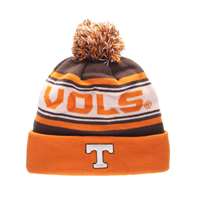 Tennessee Volunteers Zephyr Finish Line Pom Knit Beanie