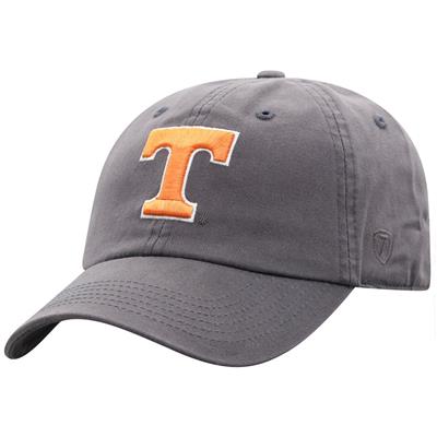Tennessee Volunteers Top of the World Crew Cotton Adjustable Hat - Charcoal