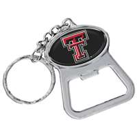 Texas Tech Red Raiders Metal Key Chain And Bottle Opener W/domed Insert