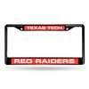 Texas Tech Red Raiders Inlaid Acrylic Black License Plate Frame