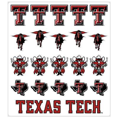 Texas Tech Red Raiders Multi-Purpose Vinyl Sticker Sheet