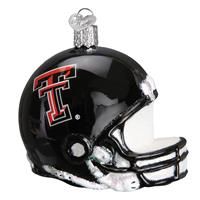 Texas Tech Red Raiders Glass Christmas Ornament - Football Helmet
