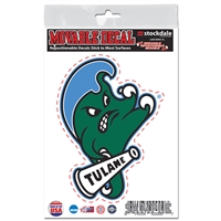 Tulane Green Wave Repositionable Vinyl Decal