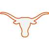 Texas Longhorns Transfer Decal - Longhorns Logo White with Orange Outline
