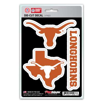 Texas Longhorns Decals - 3 Pack
