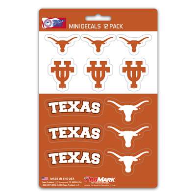 Texas Longhorns Mini Decals - 12 Pack