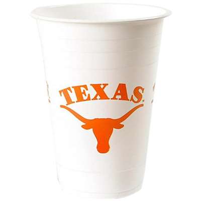 Texas Longhorns Disposable Plastic Cups - 24 Pack