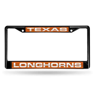 Texas Longhorns Inlaid Acrylic Black License Plate Frame