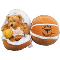 Texas Longhorns Stuffed Bear in a Ball - Basketball