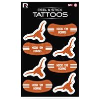 Texas Longhorns Peel and Stick Tattoo Sheet