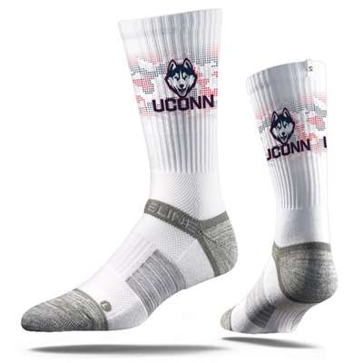 Uconn Huskies Strideline Premium Crew Sock - White