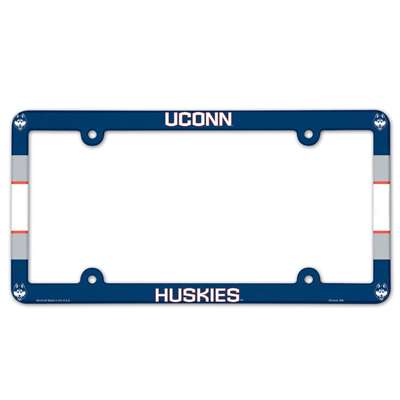 UConn Huskies Plastic License Plate Frame